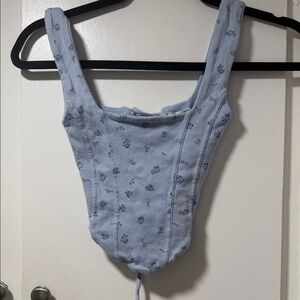 Cotton On Light Blue Corset Top